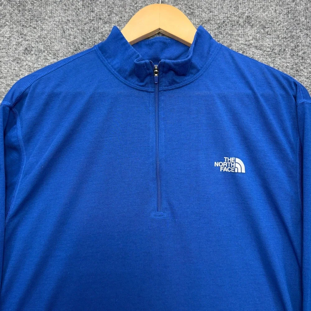 The North Face VaporWick 1/4 Zip Pullover Mens XL Blue Long Sleeve Running